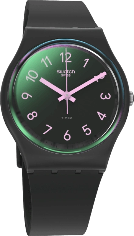 Swatch,Originals 34mm,34mm,Plastic,Black,Closed,GB330