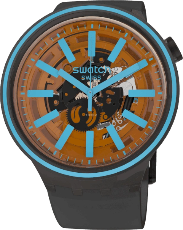 Swatch,THE BOLD 47mm,47mm,Plastic,Coffee,Brown,SO27B112