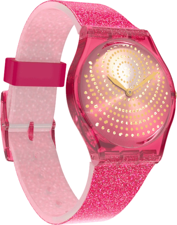 Swatch,Originals 34mm,34mm,Plastic,Pink,Sapphire,Crystal Glass,GP169
