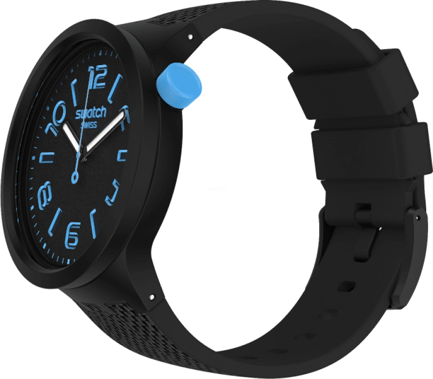 Swatch,THE BOLD 47mm,47mm,Plastic,Black,Sapphire,Crystal Glass,SO27B118