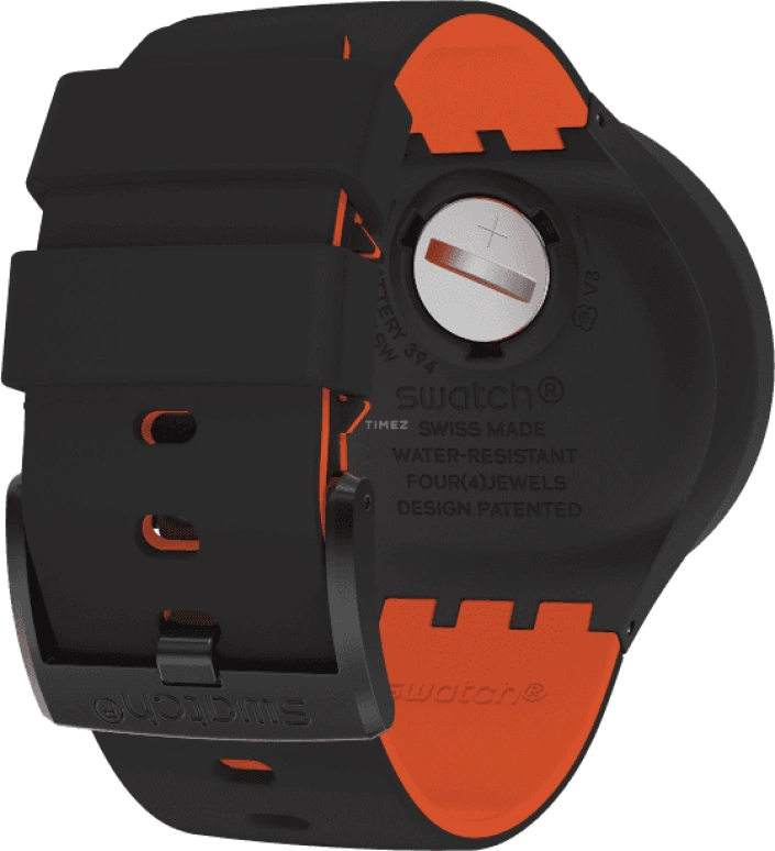 Swatch,THE BOLD 47mm,47mm,Plastic,Black,Sapphire,Crystal Glass,SB02B402