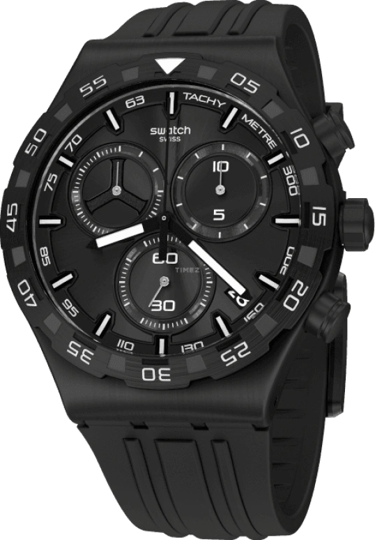 Swatch,IRONY 43x49mm,43x49mm,Black,YVB409