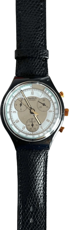 Swatch,Other 37mm,37mm,Plastic,White,Quartz,Chronograph,Sapphire,Crystal Glass,SCB109