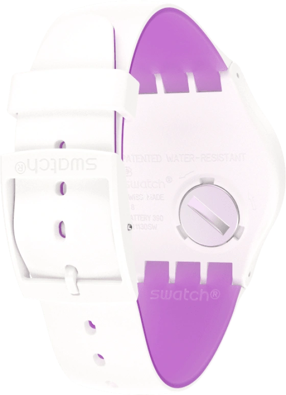 Swatch,Originals 41mm,41mm,Plastic,White,Sapphire,Crystal Glass,SUOW173
