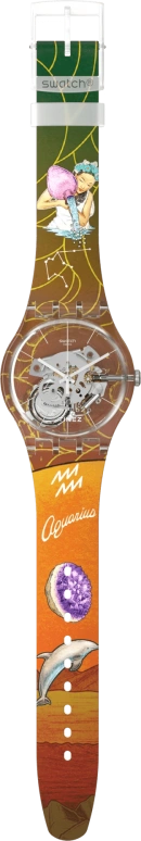 Swatch,Originals 41mm,41mm,Plastic,Transparent,Quartz,Sapphire,Crystal Glass,Round,SUOK145,SUOK145-058