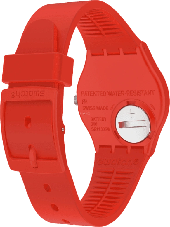 Swatch,Originals 34mm,34mm,Plastic,Red,GR183