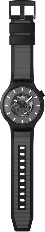 Swatch,THE BOLD 47mm,47mm,Bio-sourced,Grey,Skeleton,Quartz,Sapphire,Round,SB05B113