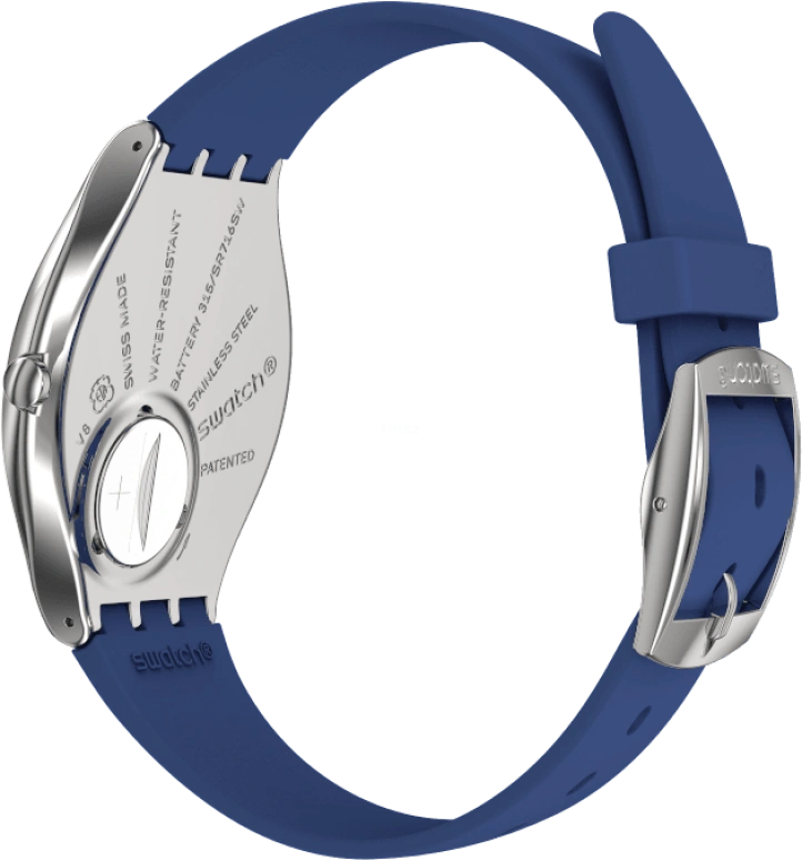 Swatch,SKIN 38mm,38mm,Blue,Sapphire,Crystal Glass,SYXS132