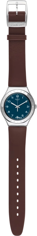 Swatch,TIME TO 37.40mm,37.40mm,Stainless Steel,Blue,Quartz,Tonneau,Silver,YGS139