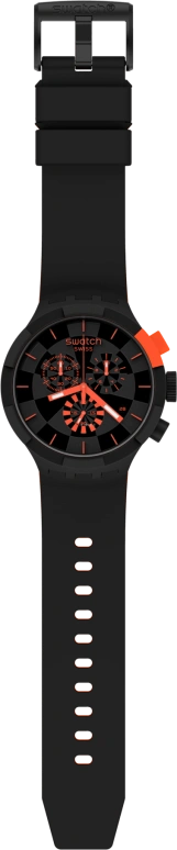 Swatch,THE BOLD 47mm,47mm,Plastic,Black,Sapphire,Crystal Glass,SB02B402