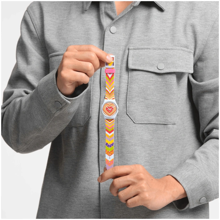 Swatch,Other 34mm,34mm,Bioceramic,Multi-Color,Red,Quartz,Sapphire,Crystal Glass,Round,SO31S100