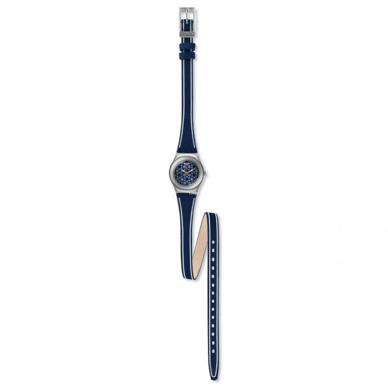 Swatch,Other 25mm,25mm,Plastic,Blue,Quartz,Tonneau,Silver,YSS290