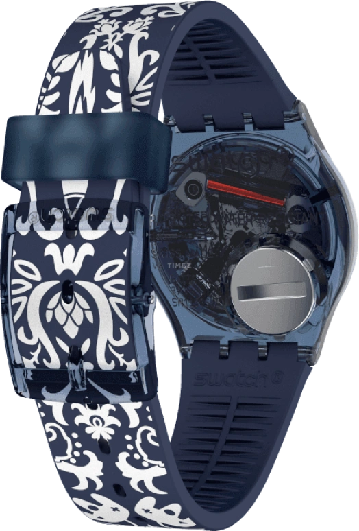 Swatch,Originals 34mm,34mm,Plastic,Blue,GN413