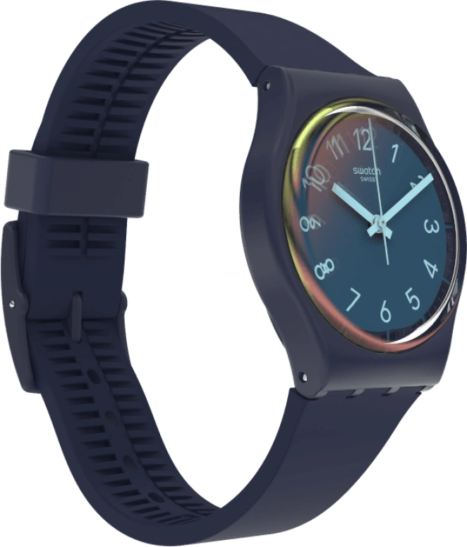 Swatch,Originals 34mm,34mm,Plastic,Blue,Closed,GN274