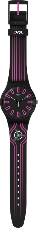 Swatch,Originals 41mm,41mm,Plastic,Black,Pink,Sapphire,Crystal Glass,SUOB146C