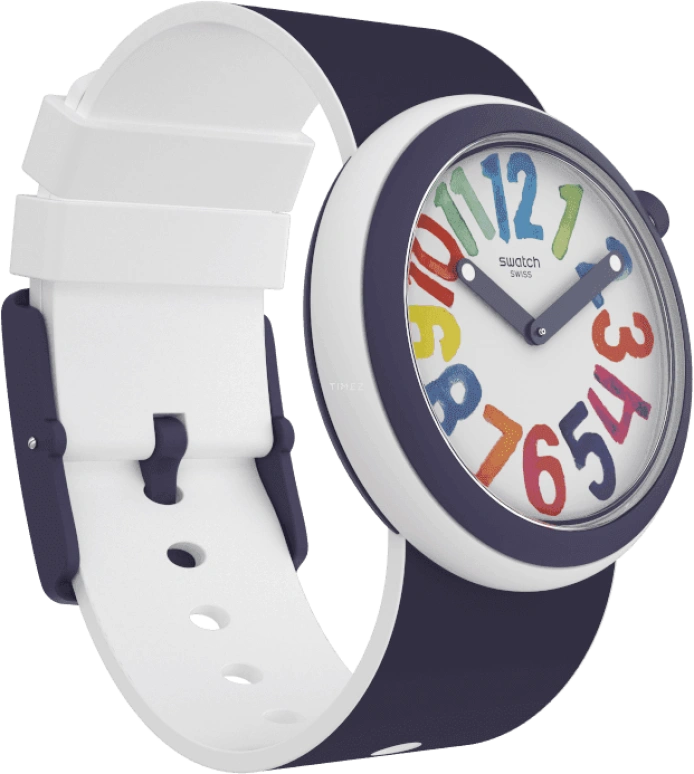 Swatch,Originals 45mm,45mm,Plastic,White,PNW107