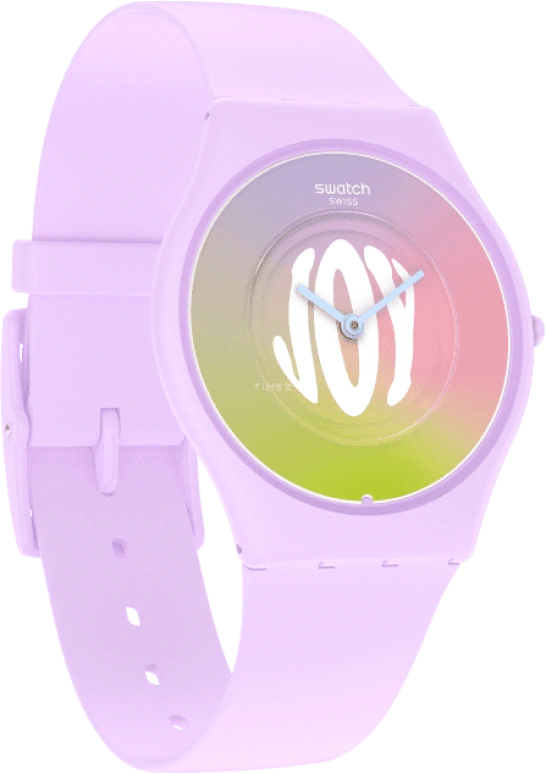 Swatch,SKIN 34mm,34mm,Ceramic,Multi-Color,Quartz,Round,Pink,SS09V101