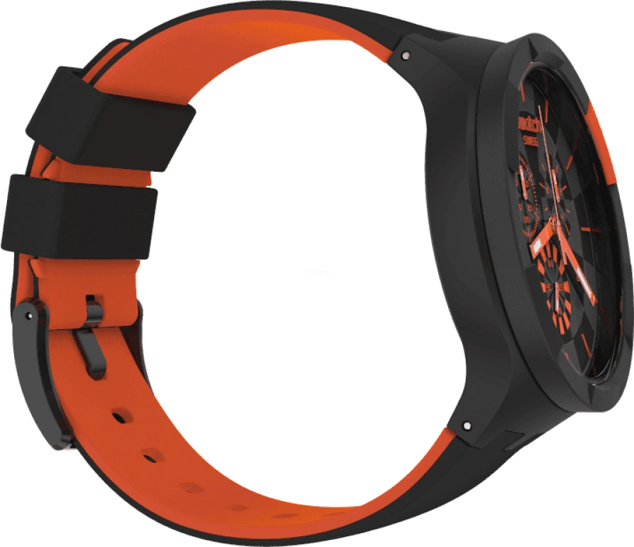 Swatch,THE BOLD 47mm,47mm,Plastic,Black,Sapphire,Crystal Glass,SB02B402