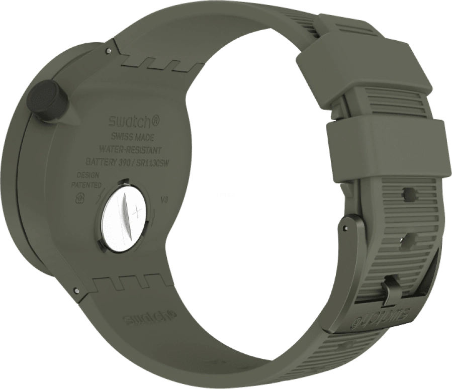 Swatch,THE BOLD 47mm,47mm,Plastic,Green,Sapphire,Crystal Glass,SO27M105