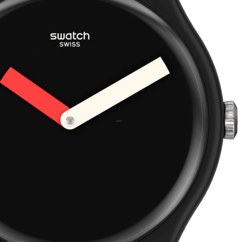 Swatch,Originals 41mm,41mm,Plastic,Black,Quartz,Sapphire,Crystal Glass,Round,SUOZ344