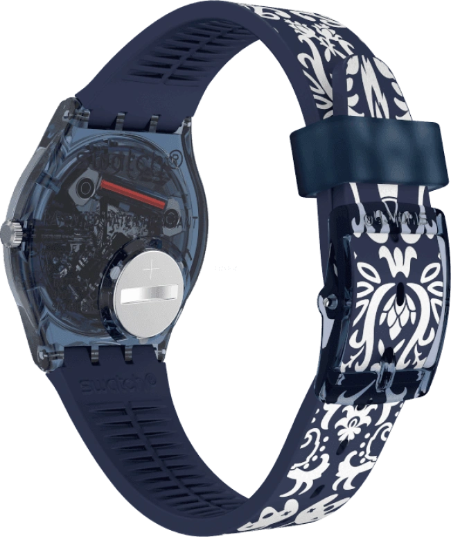 Swatch,Originals 34mm,34mm,Plastic,Blue,GN413