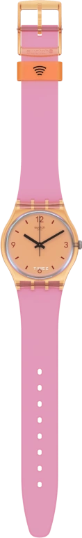 Swatch,Other 34mm,34mm,Bio-sourced,Orange,Quartz,Sapphire,Crystal Glass,Round,SO28O100,SO28O100-5300