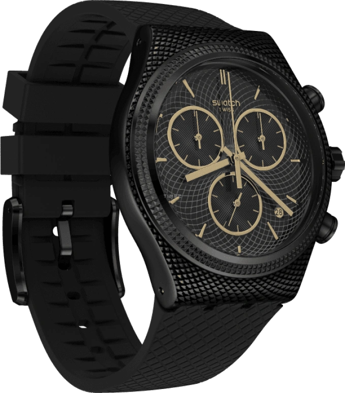 Swatch,IRONY 43x49mm,43x49mm,Black,YVB408