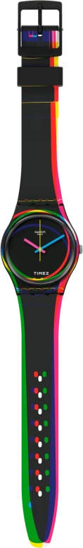 Swatch,Originals 34mm,34mm,Plastic,Black,Quartz,Tonneau,GB333