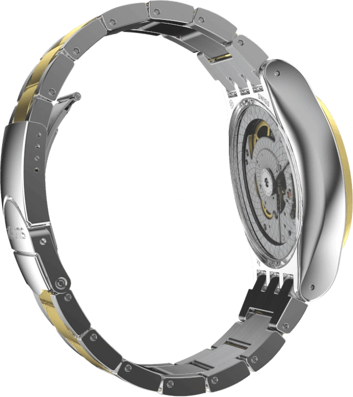 Swatch,IRONY 42mm,42mm,Gold,Open,YIS429G