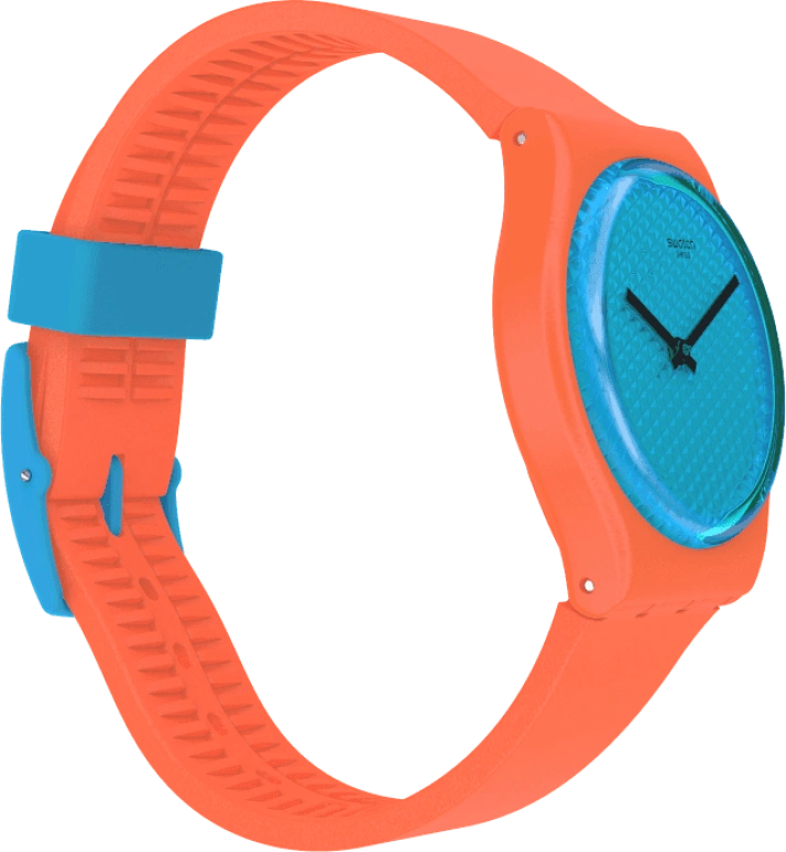 Swatch,Originals 34mm,34mm,Plastic,Blue,GO121