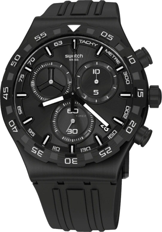 Swatch,IRONY 43x49mm,43x49mm,Black,YVB409