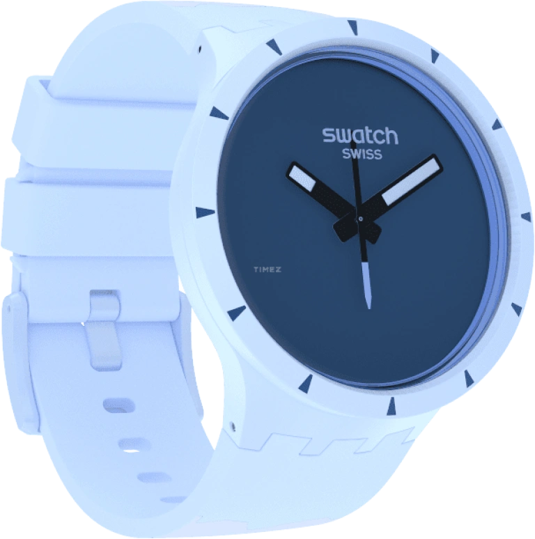 Swatch,THE BOLD 47mm,47mm,Bioceramic,Ceramic,Blue,Sapphire,Crystal Glass,SB03N102