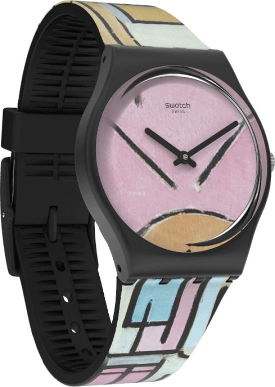 Swatch,Originals 34mm,34mm,Plastic,Pink,Closed,GZ350