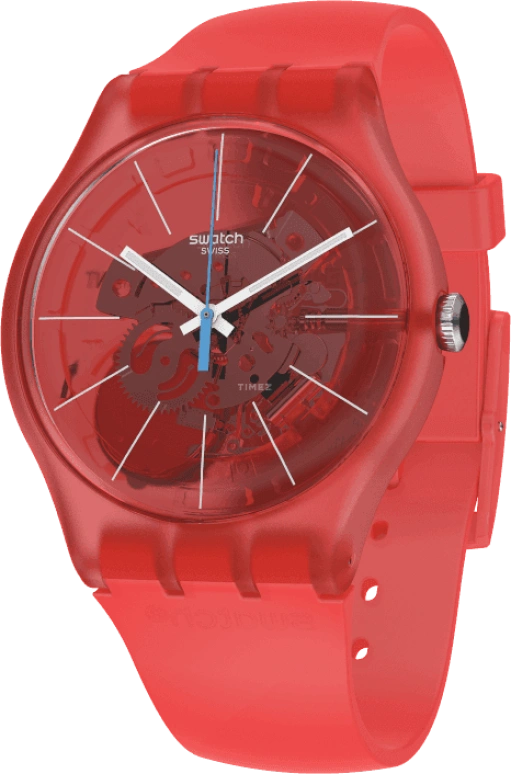 Swatch,Originals 41mm,41mm,Plastic,Red,SUOO105