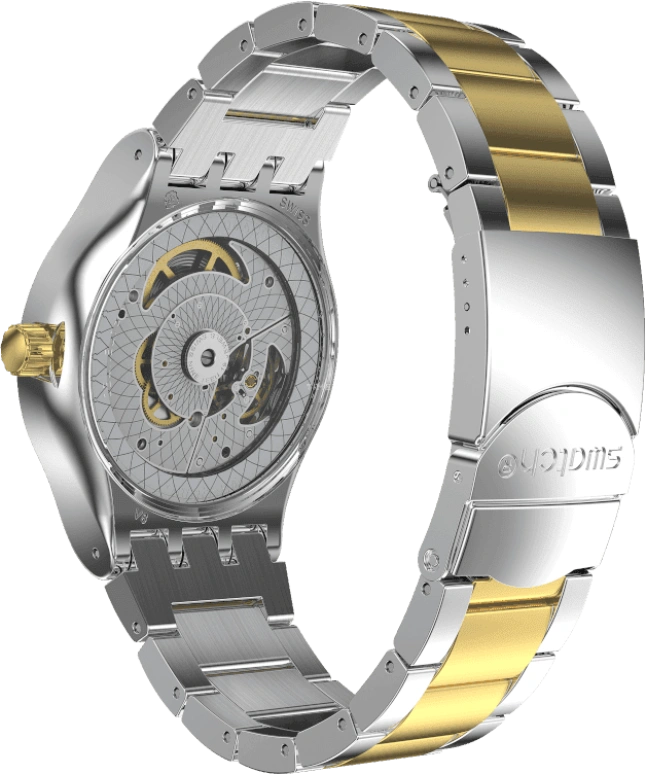 Swatch,IRONY 42mm,42mm,Gold,Open,YIS429G