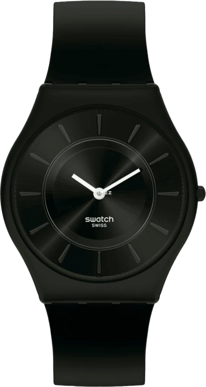Swatch,SKIN 34mm,34mm,Bioceramic,Black,Quartz,Round,SS08B100