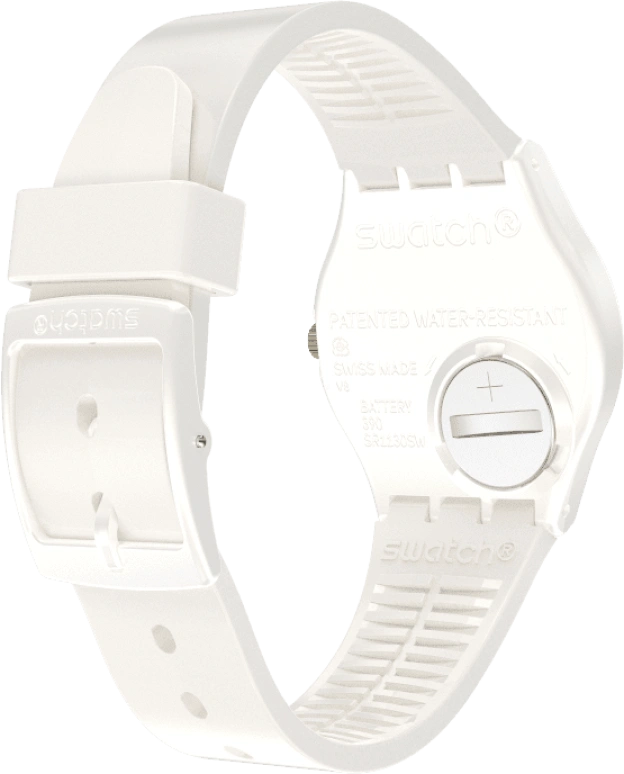 Swatch,Other 34mm,34mm,Plastic,White,Sapphire,Crystal Glass,GZ711