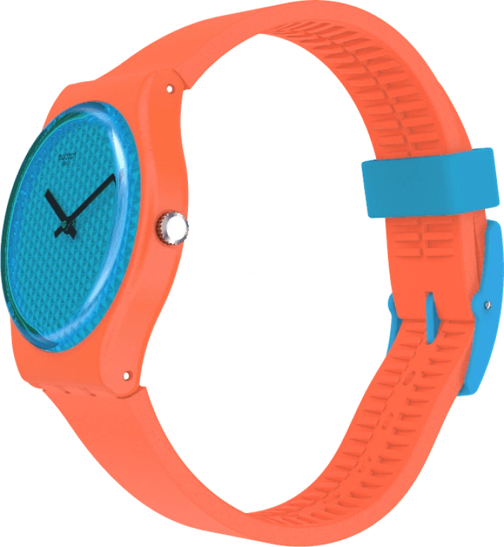 Swatch,Originals 34mm,34mm,Plastic,Blue,GO121