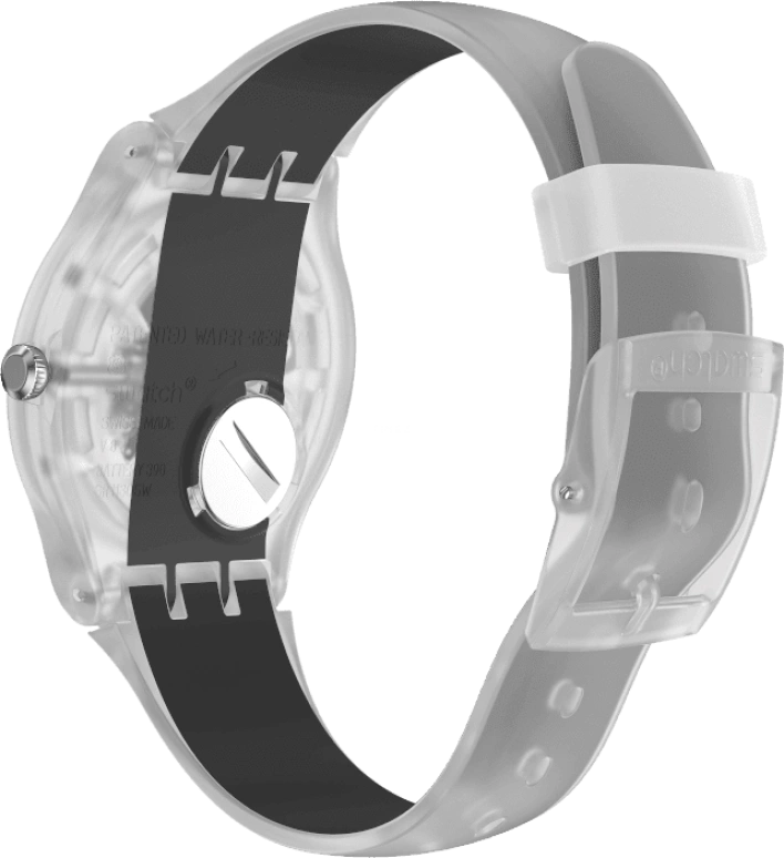Swatch,Originals 41mm,41mm,Plastic,Skeleton,Quartz,Round,Transparent,SUOK157