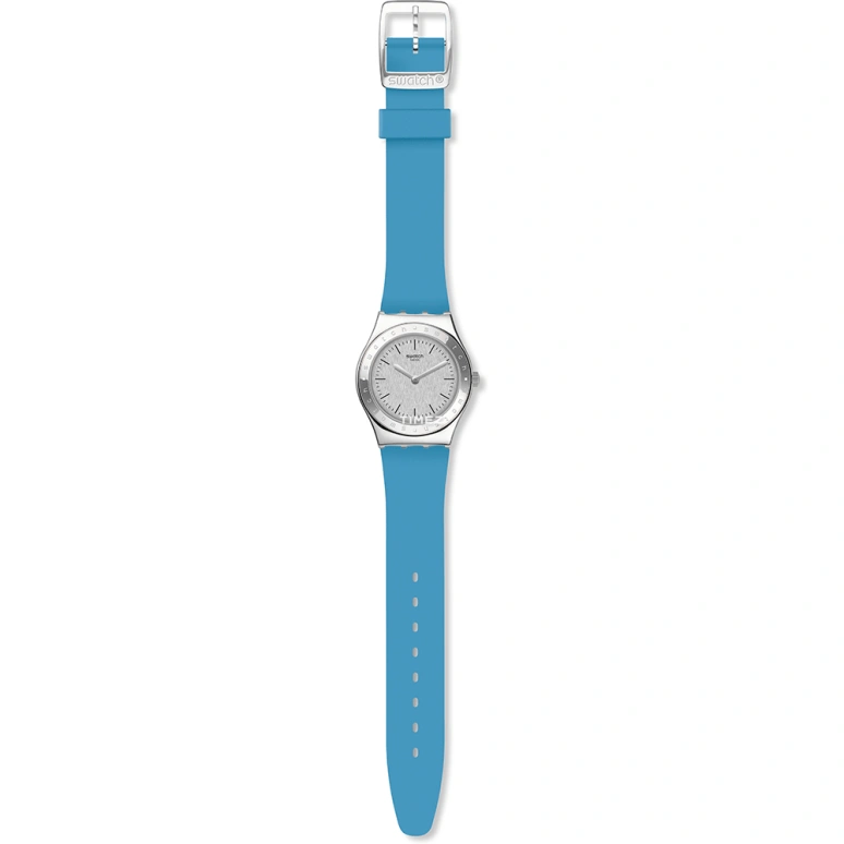 Swatch,TIME TO 33mm,33mm,Stainless Steel,Grey,Quartz,Tonneau,Silver,YLS203