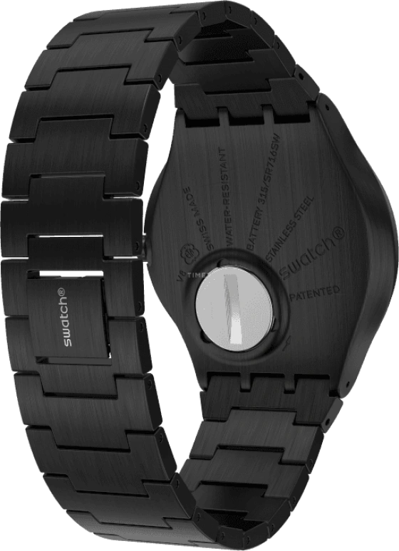 Swatch,SKIN ,Stainless Steel,Black,SS07B100G