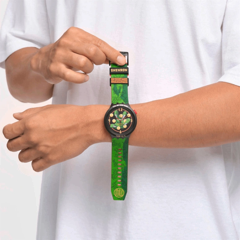 Swatch,Other 47mm,47mm,Plastic,Green,Black,Multi-Color,Quartz,Sapphire,Crystal Glass,Round,SB01Z102