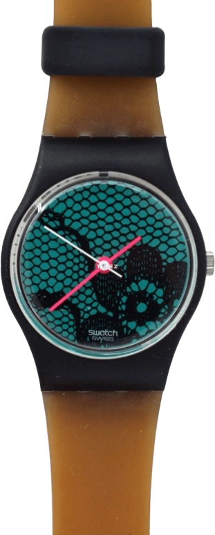 Swatch,Other 25mm,25mm,Plastic,Green,Quartz,Sapphire,Glass,Tonneau,LB108
