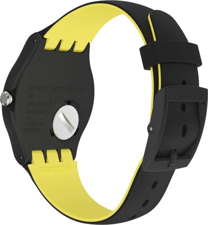 Swatch,Originals 41mm,41mm,Black,Sapphire,Crystal Glass,Open,SUOB184
