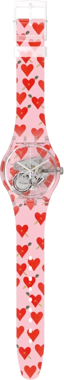 Swatch,Originals 41mm,41mm,Plastic,Pink,Quartz,Tonneau,SUOK145,SUOK145-014