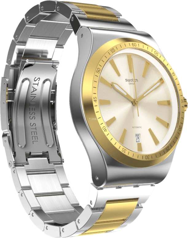 Swatch,IRONY 42mm,42mm,Gold,Open,YIS429G
