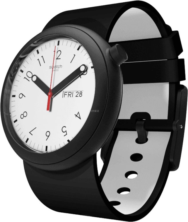 Swatch,Originals 45mm,45mm,Plastic,White,PNB700