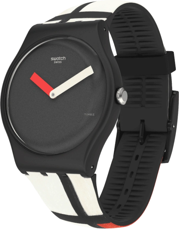 Swatch,Originals 41mm,41mm,Plastic,Black,Quartz,Sapphire,Crystal Glass,Round,SUOZ344