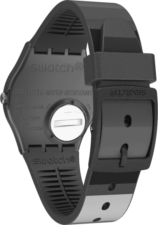 Swatch,Originals 34mm,34mm,Plastic,Black,Quartz,Round,GB430