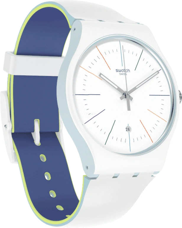 Swatch,Originals 41mm,41mm,Plastic,White,SUOS404